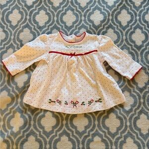 Little Me My First Christmas Top Size 6-9 Months
